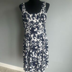 Navy and White Sleeveless dress